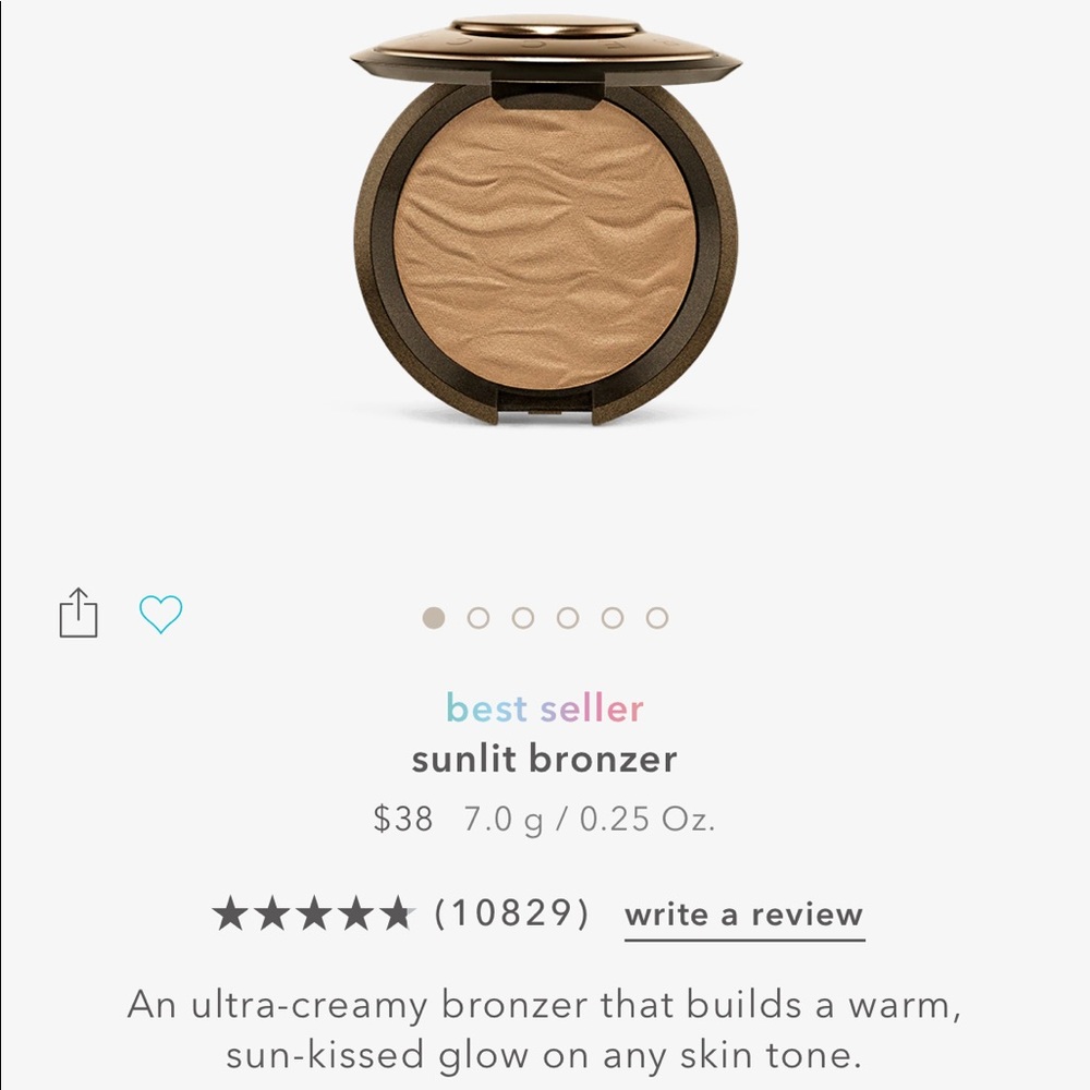 BECCA Sunlit bronzer in Bali Sands